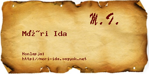 Móri Ida névjegykártya
